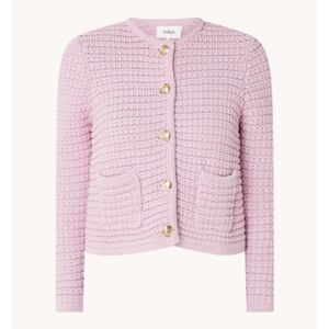 Pink Ba&sh Knit Cardigan with Gold Buttons